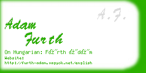 adam furth business card